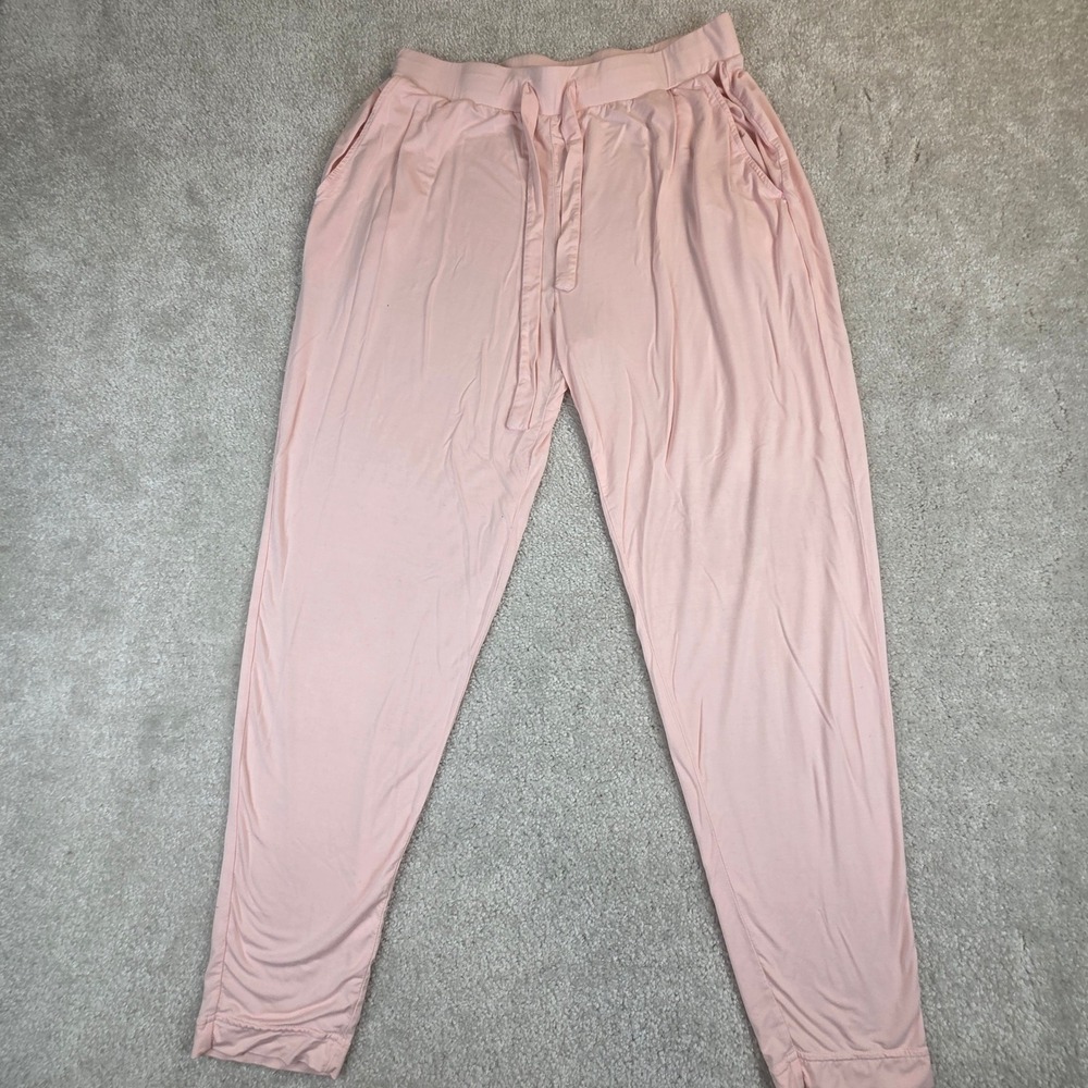 Women's Light Pink Drawstring Lounge Pants - Soft Relaxed Fit